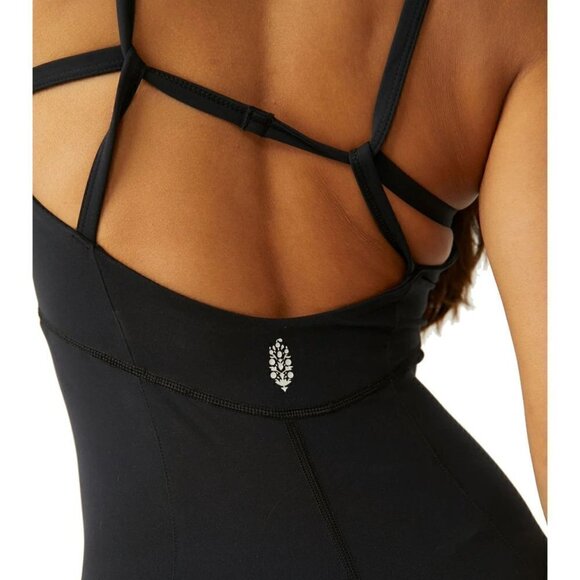 FREE PEOPLE All Star Runsie Romper in Black Size Small - Picture 3 of 11